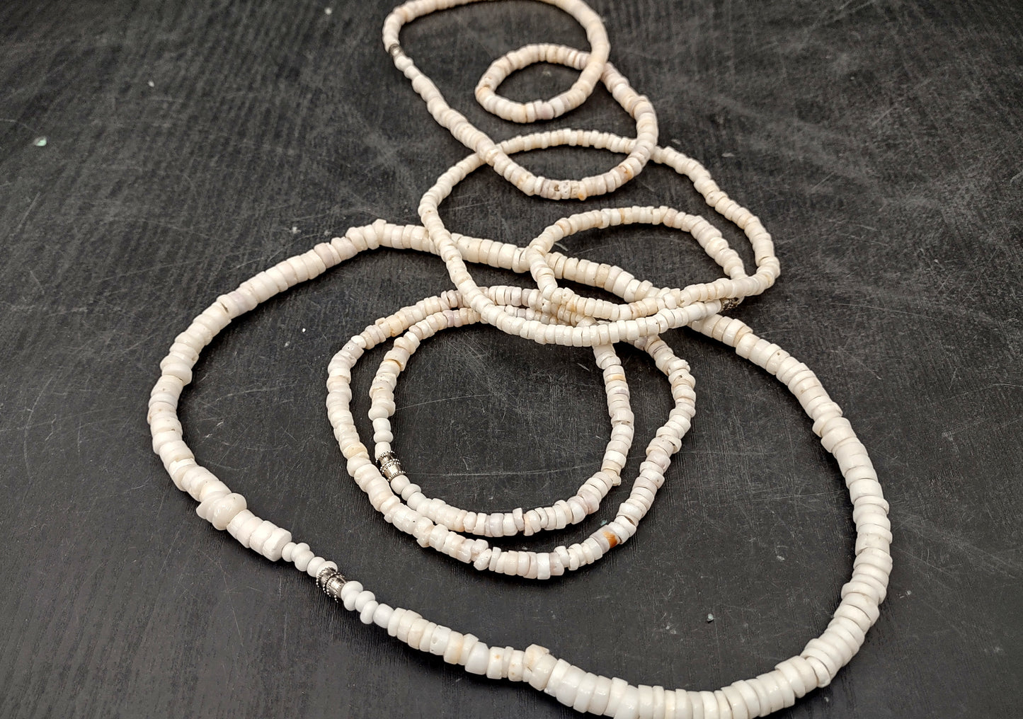 White Puka Seashell Necklace (1 necklace approx. 18 inches x 4+ mm) Beautiful shell necklace neat for beach outfits or a classic gift!