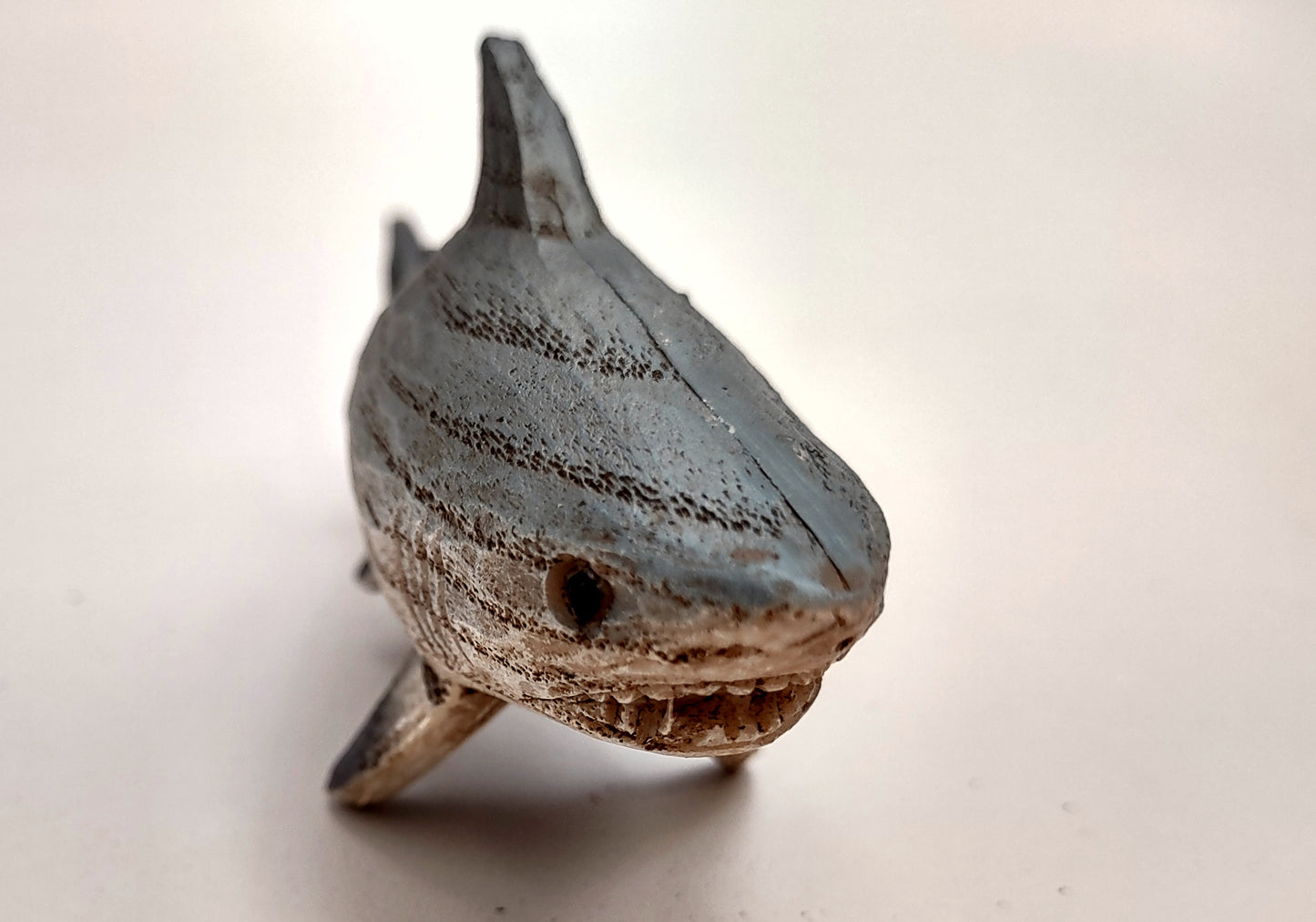 Image of Wood Grain Shark Figurine (1 shark approx. 6+ inch long) Shark figurine for nautical beach home décor!