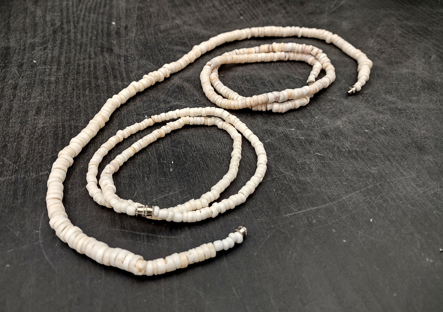 White Puka Seashell Necklace (1 necklace approx. 18 inches x 4+ mm) Beautiful shell necklace neat for beach outfits or a classic gift!