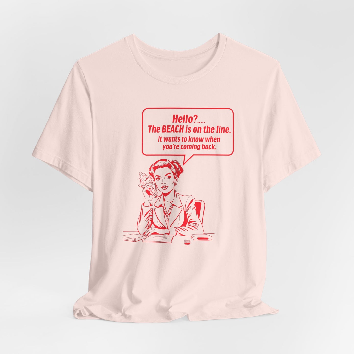 Beach is Calling Shirt Funny Quote Line Graphic (Unisex Jersey Short Sleeve Tee By Seashell Mart And Emporium) - 6 colors