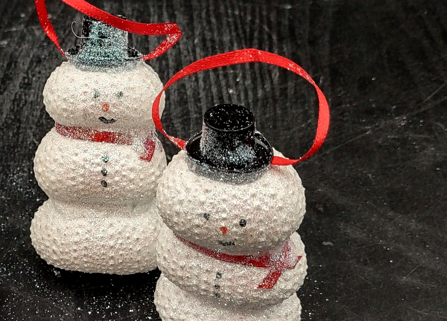 Sea Urchin Snowman Ornament (1 urchin snowman approx. 3+ inches) Beautiful ornament for any gifting or adding to the holidays!