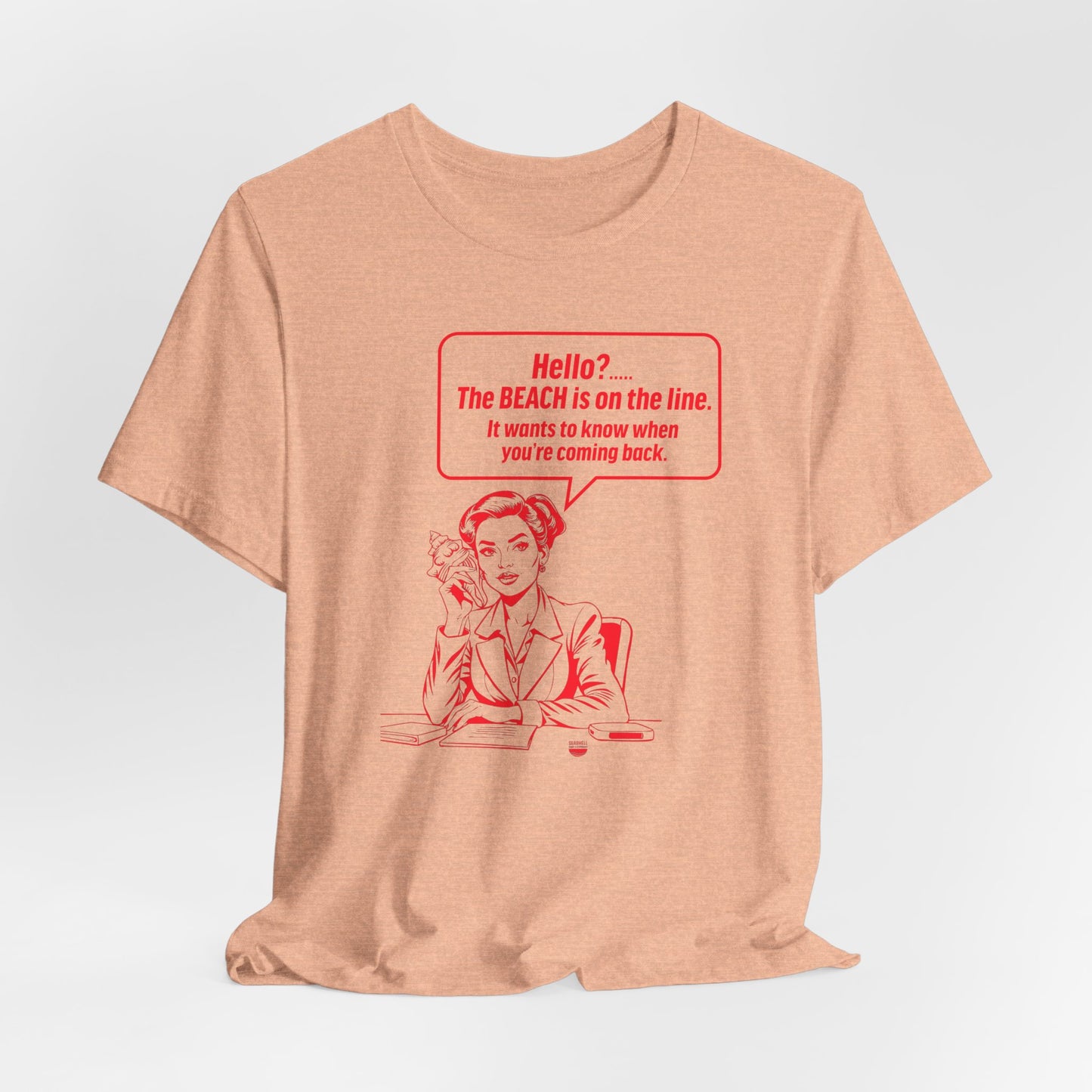 Beach is Calling Shirt Funny Quote Line Graphic (Unisex Jersey Short Sleeve Tee By Seashell Mart And Emporium) - 6 colors