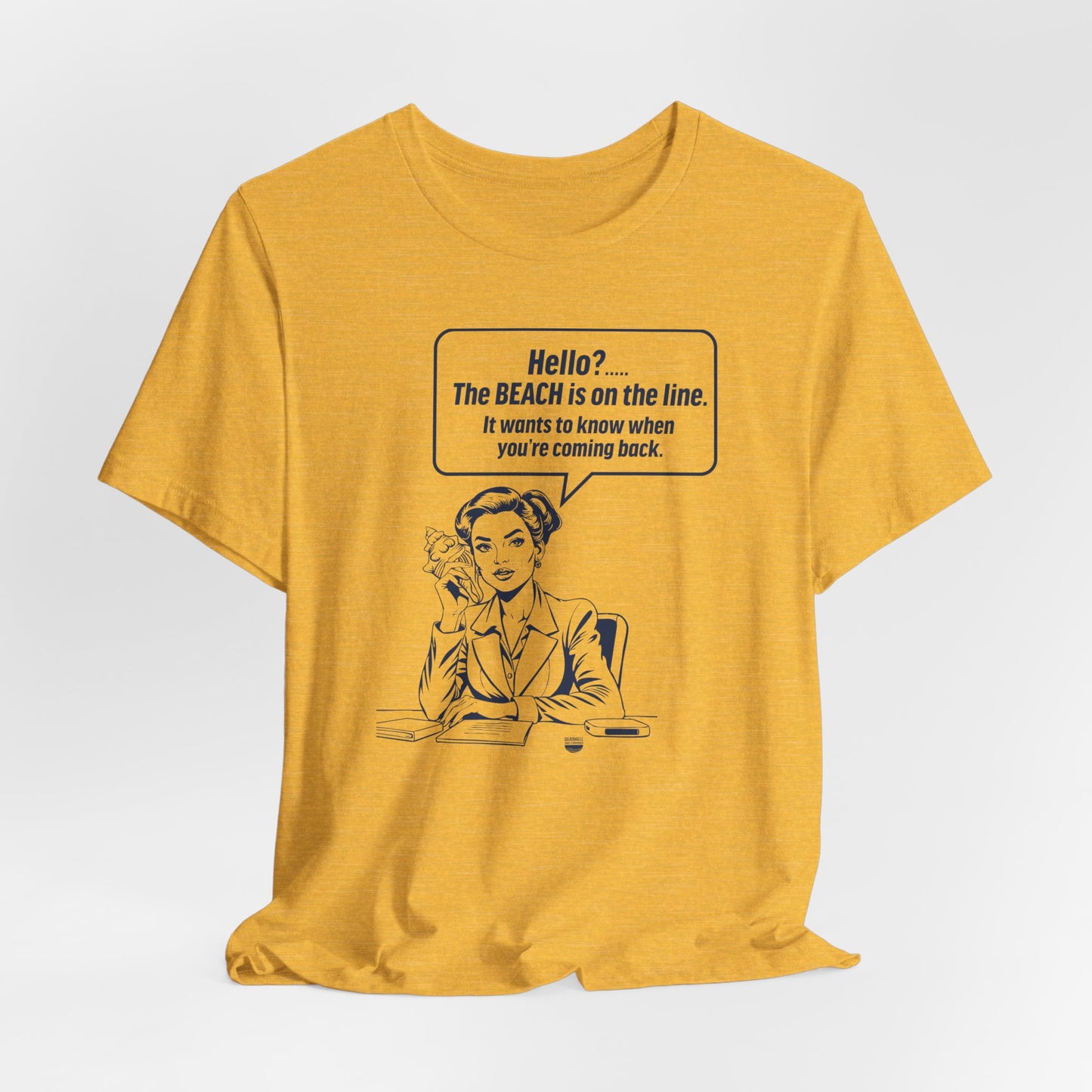 Beach is Calling Shirt Funny Quote Line Graphic (Unisex Jersey Short Sleeve Tee By Seashell Mart And Emporium) - 6 colors