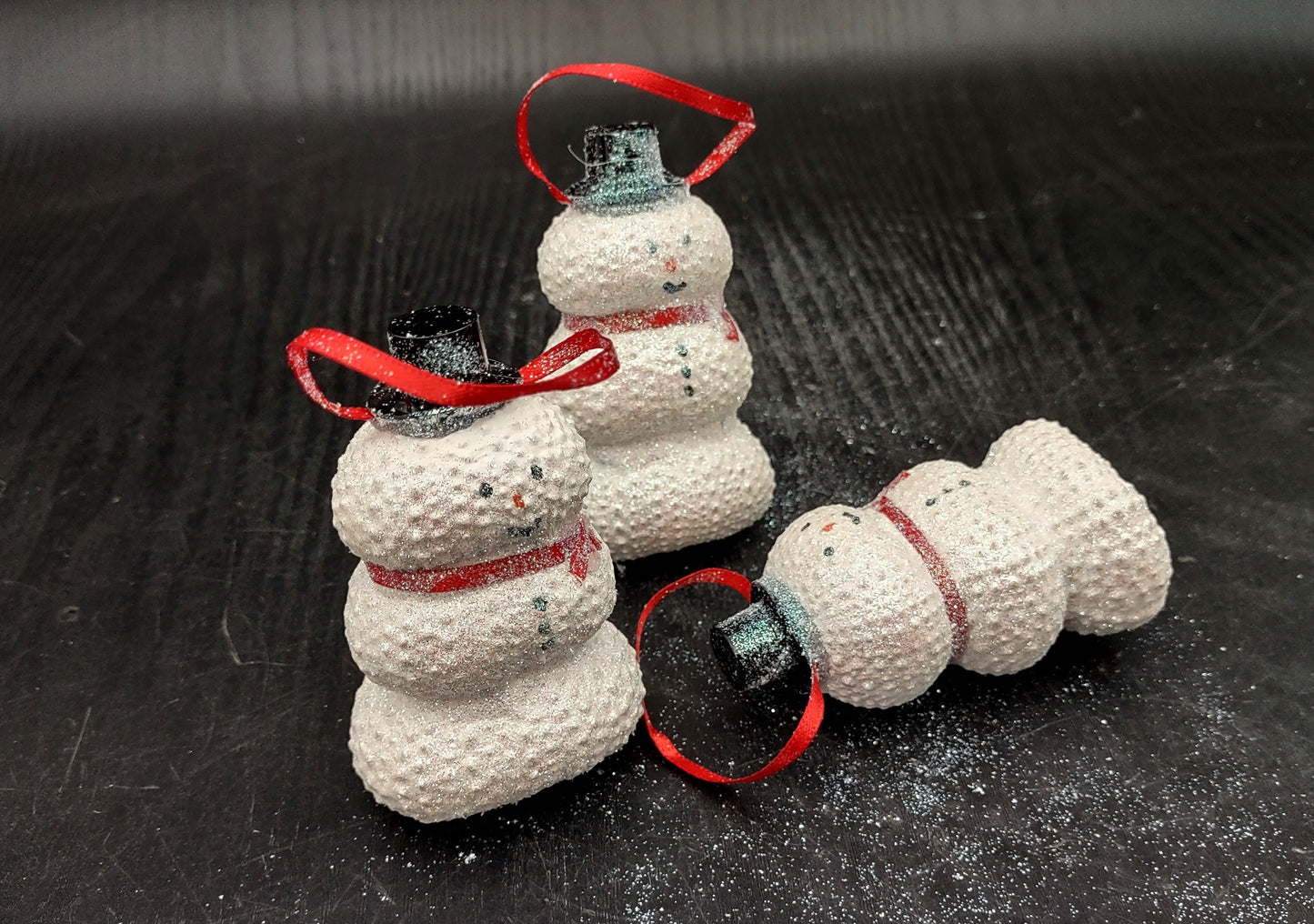 Sea Urchin Snowman Ornament (1 urchin snowman approx. 3+ inches) Beautiful ornament for any gifting or adding to the holidays!