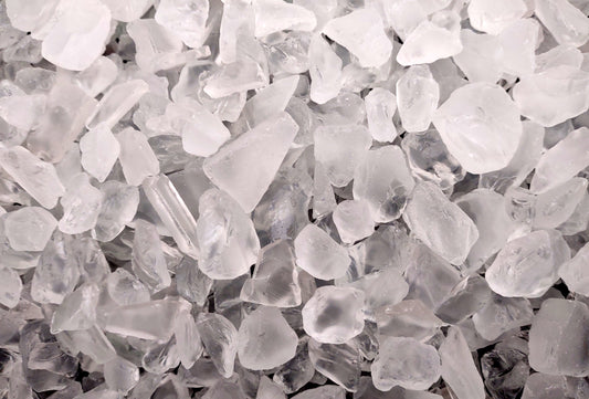 Beach Sea Glass Rough Frosty White Small Tumbled (approx. 1 kilogram 0.25- 0.75+ inch) Man made tumbled frosted sea glass!