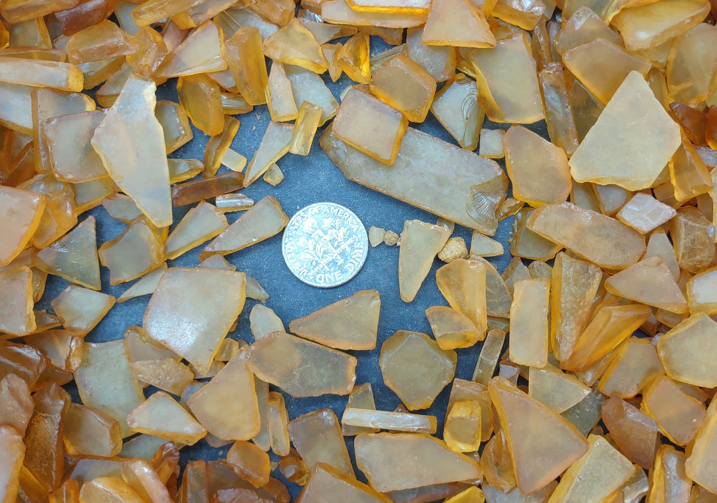 Beach Sea Glass Rough Light Brown Medium Tumbled (approx. 1 kilogram 0.5-1+ inches) Man made tumbled sea glass fragments!