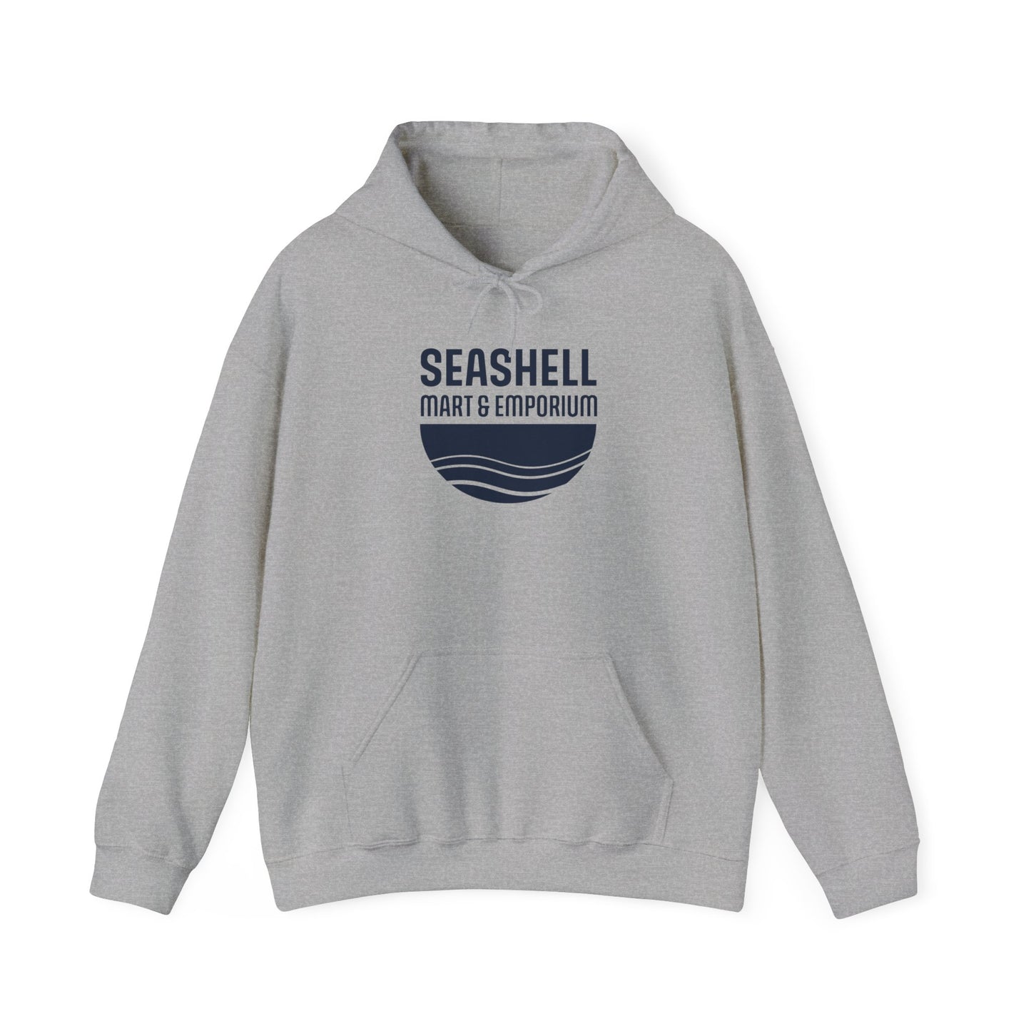 Dark Blue Logo Hoodie Seashell Mart & Emporium (Unisex Heavy Blend Hooded Sweatshirt By Seashell Mart And Emporium) - 8 colors