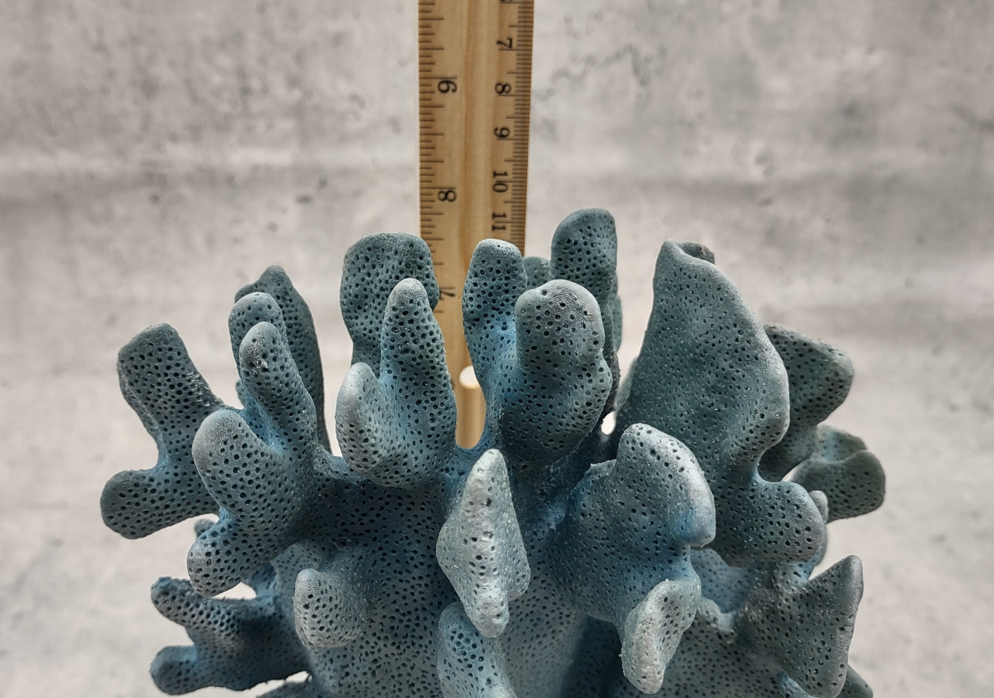 Blue Ridge FAUX Coral - Helio Coerula - (1 FAUX Coral approx. 8Wx4Dx6T inches). Blue coral with a deep texture and wide sturdy base. Copyright 2024 SeaShellSupply.com.