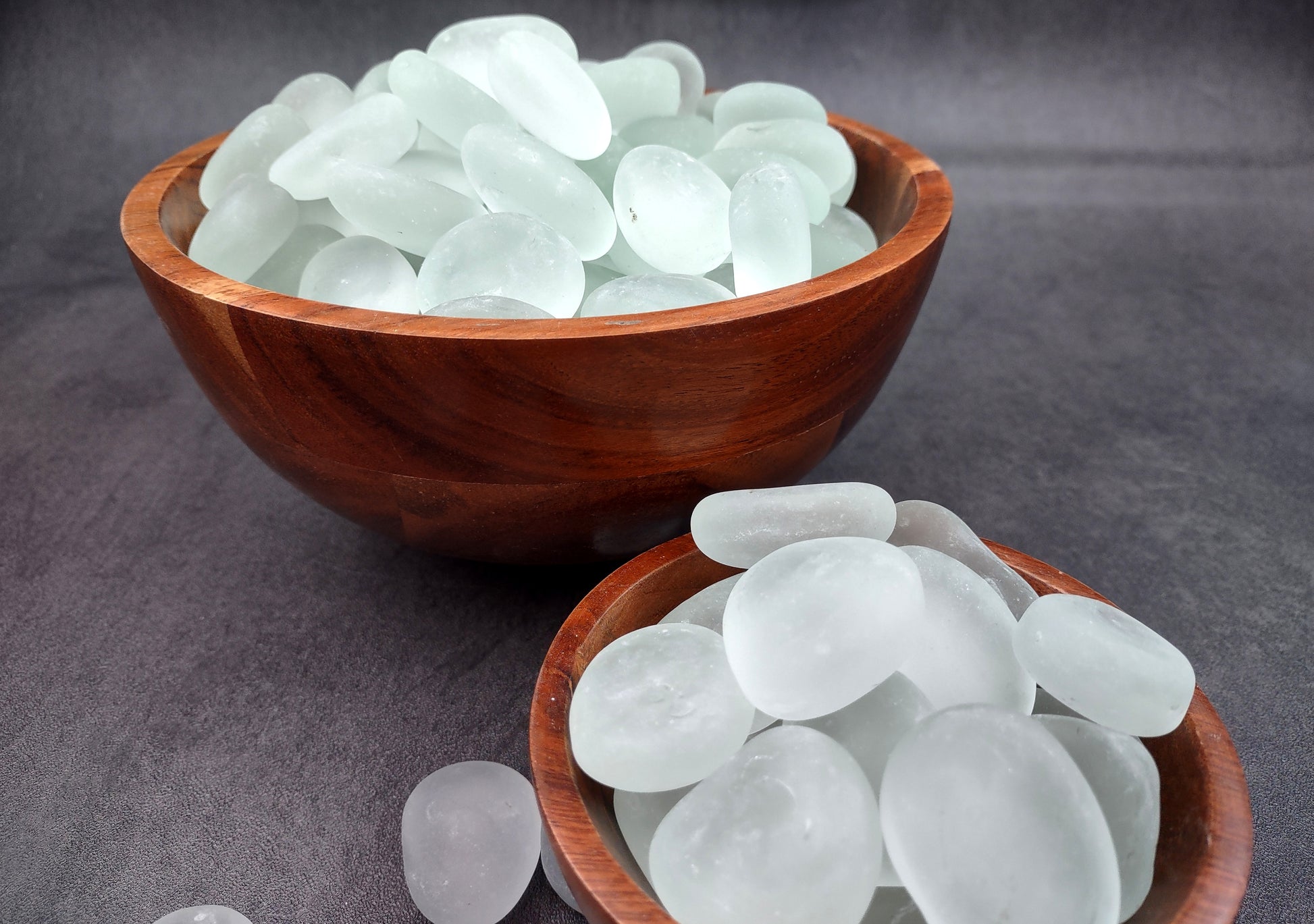 Beach Sea Glass Rounded White Frosted Tumbled Pebbles (approx. 10 pounds 1+ inch) Copyright 2024 SeashellSupply.com