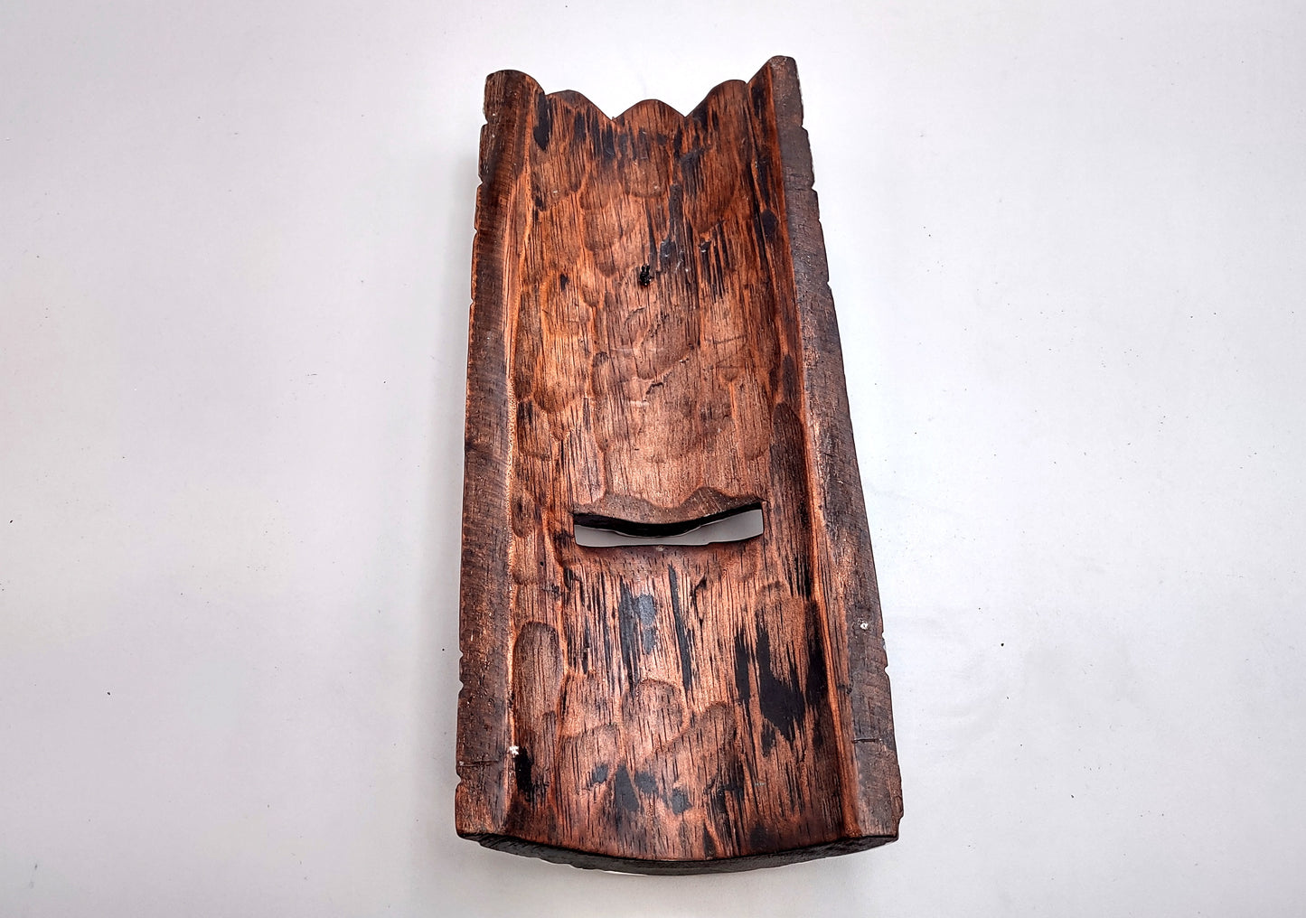 Tropical Tiki Mask Face Large Painted Wood Palm Crown (1 mask approx. 12 inches tall) Painted Tiki Mask hanging surfside home decoration!