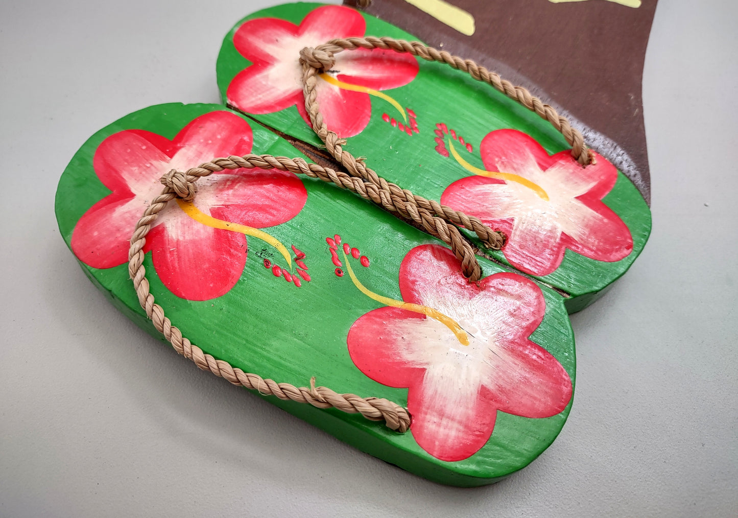 Painted Wooden Island Sign Please Remove Your Shoes (1 sign approx. 15 inches long) Beachy entryway hanging wall décor!
