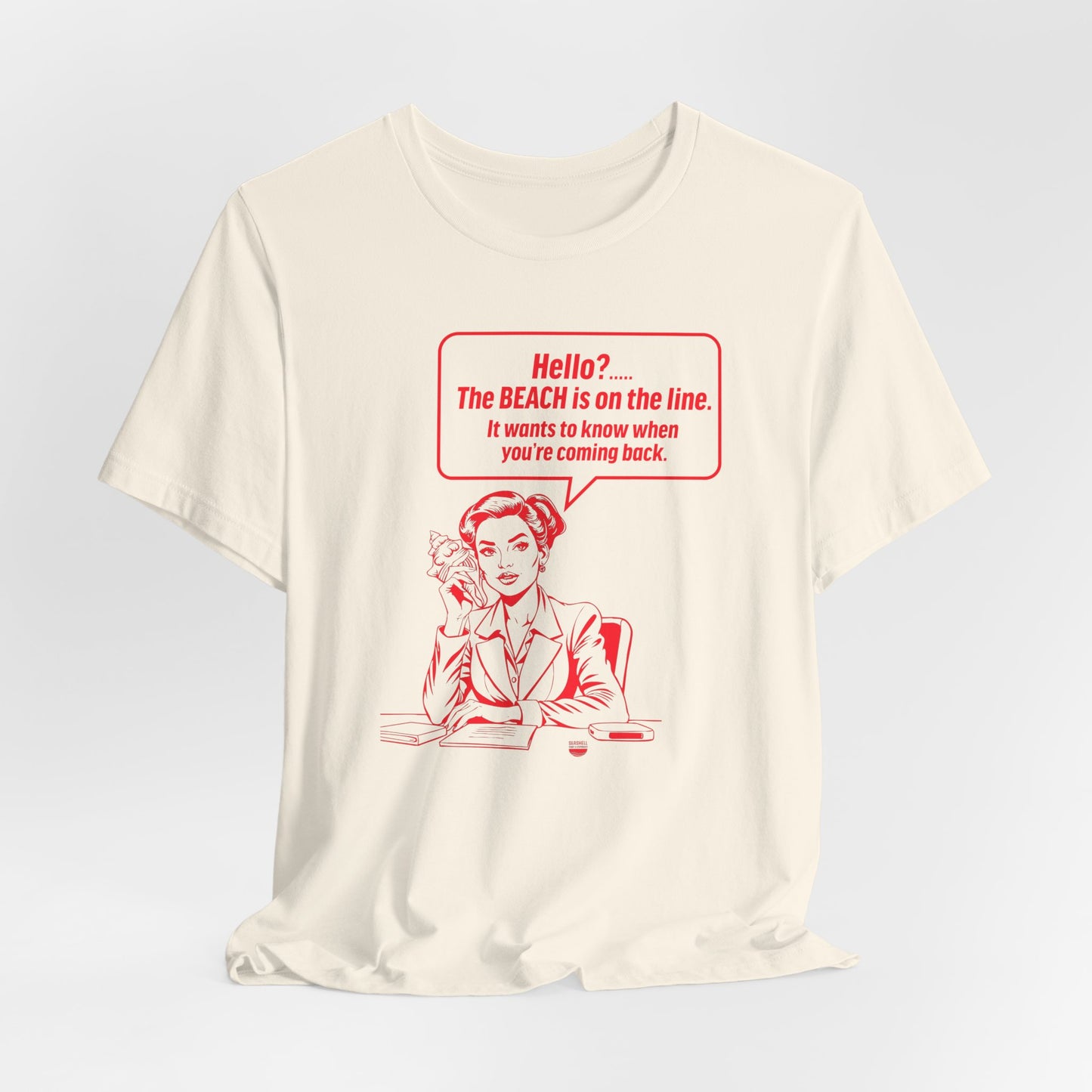 Beach is Calling Shirt Funny Quote Line Graphic (Unisex Jersey Short Sleeve Tee By Seashell Mart And Emporium) - 6 colors