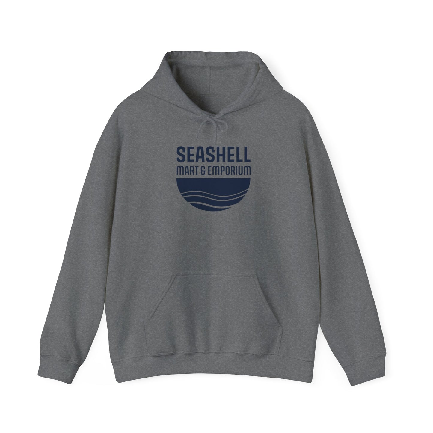 Dark Blue Logo Hoodie Seashell Mart & Emporium (Unisex Heavy Blend Hooded Sweatshirt By Seashell Mart And Emporium) - 8 colors