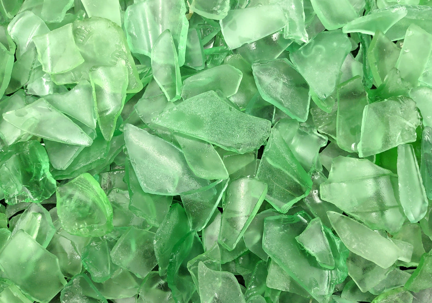 Beach Sea Glass Rough Coke Bottle Green Medium (approx. 1 kilogram 0.5+ inches) Man made tumbled sea glass!