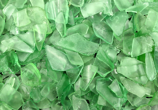 Beach Sea Glass Rough Coke Bottle Green Medium (approx. 1 kilogram 0.5+ inches) Man made tumbled sea glass!
