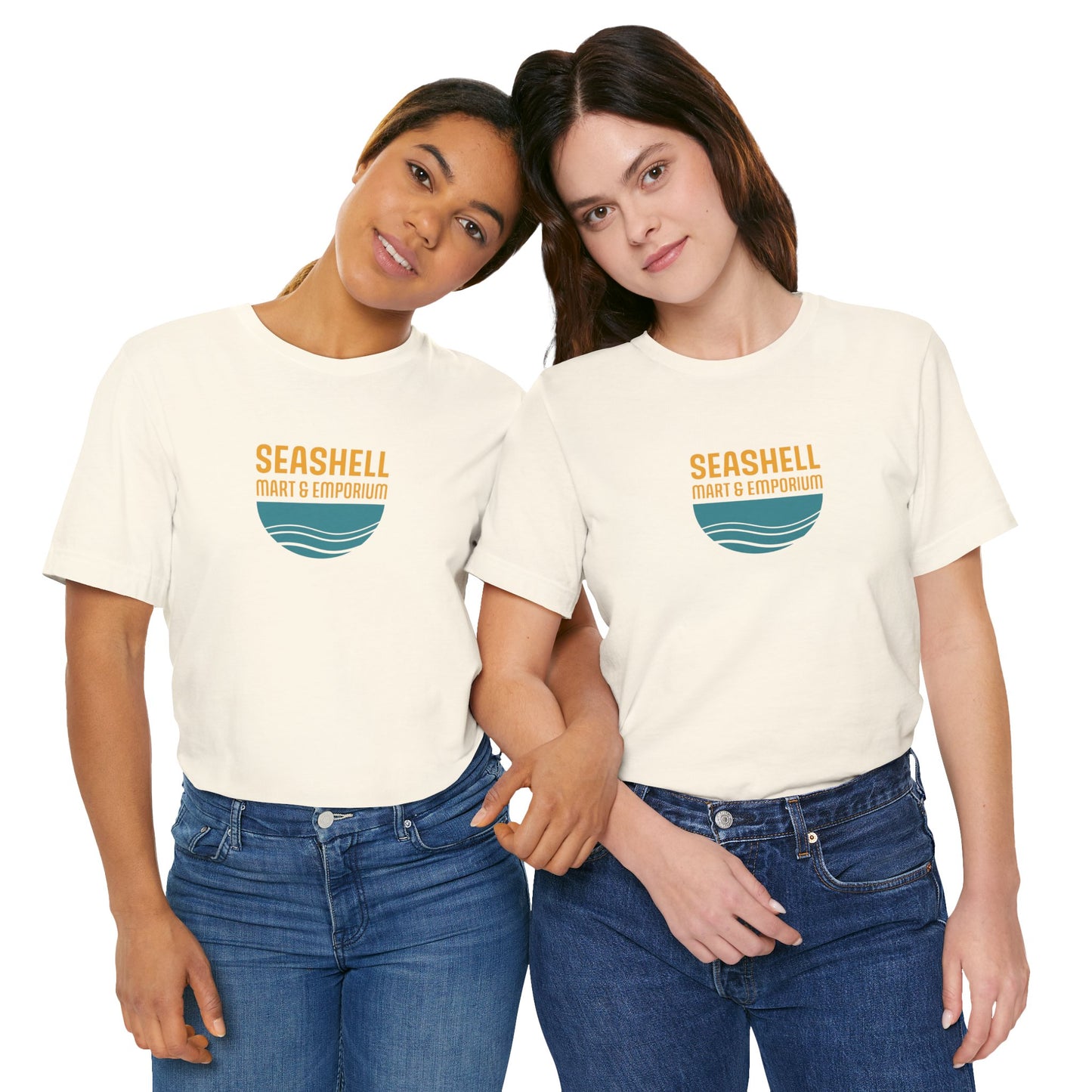2 Tone Logo Shirt Seashell Mart & Emporium (Unisex Jersey Short Sleeve Tee By Seashell Mart And Emporium) - 5 colors