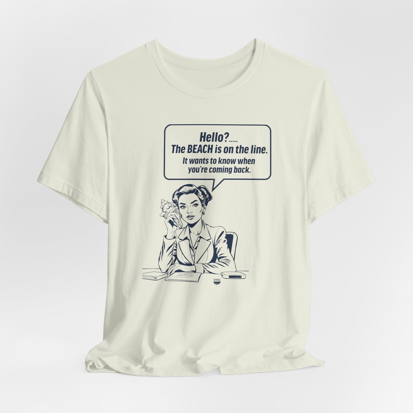Beach is Calling Shirt Funny Quote Line Graphic (Unisex Jersey Short Sleeve Tee By Seashell Mart And Emporium) - 6 colors