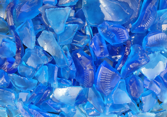 Beach Sea Glass Rough Cobalt Blue Medium Tumbled (approx. 1 kilogram 0.5-1+ inches) Man made tumbled sea glass!