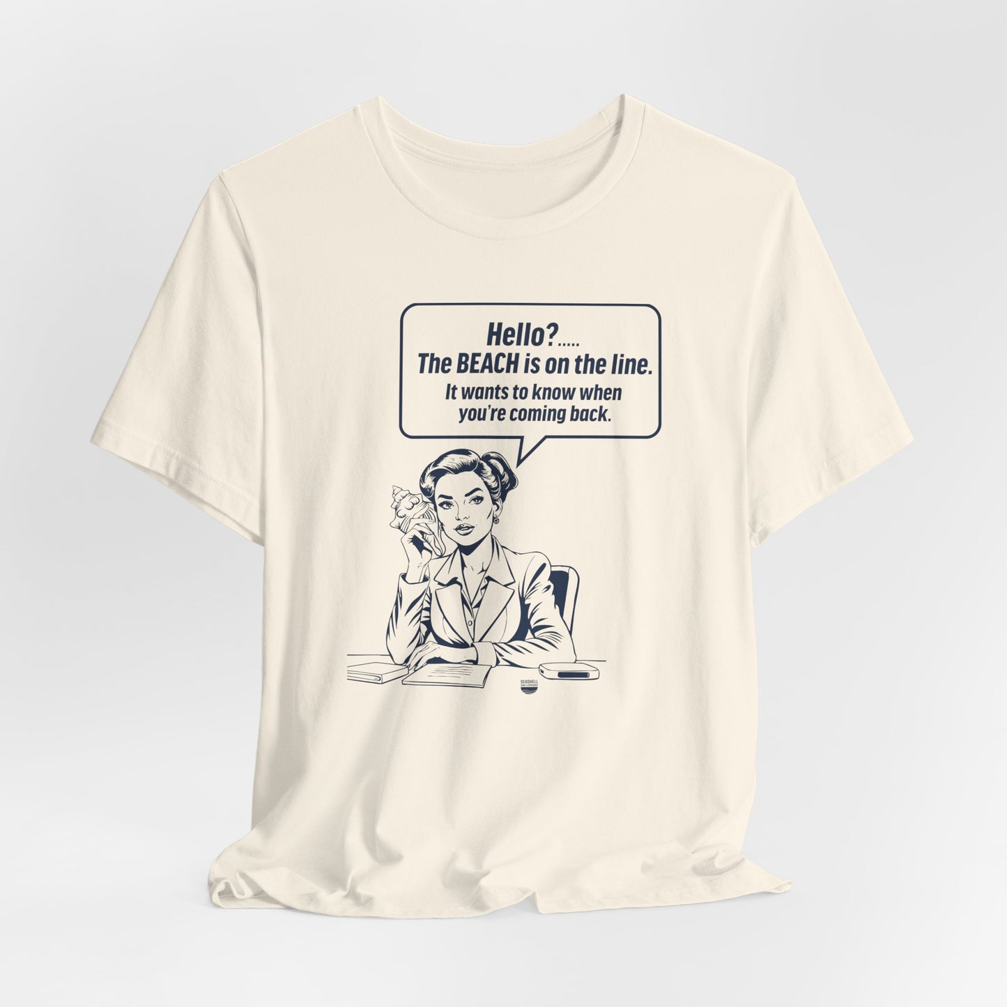 Beach is Calling Shirt Funny Quote Line Graphic (Unisex Jersey Short Sleeve Tee By Seashell Mart And Emporium) - 6 colors