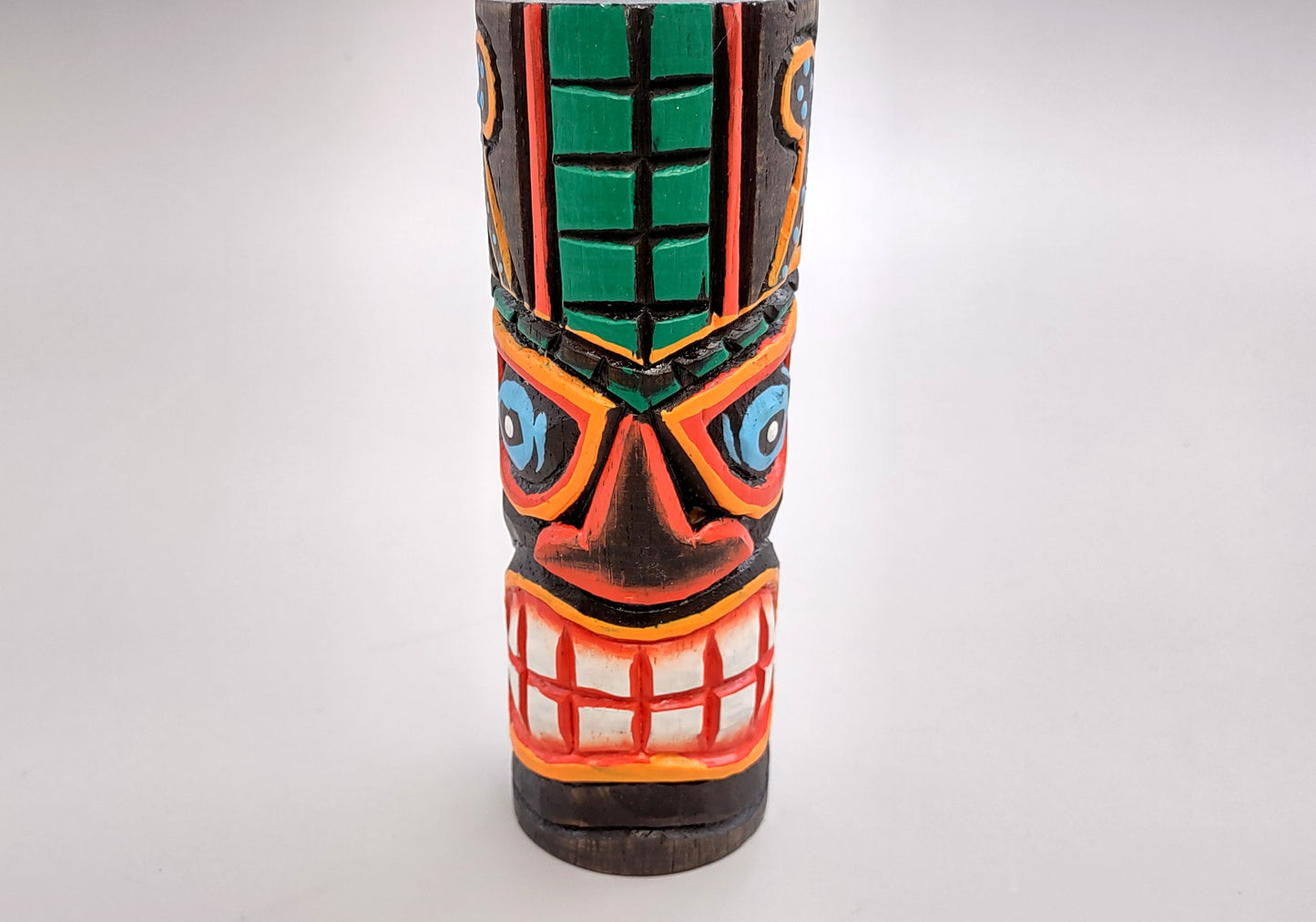 Tropical Tiki Face Totem Painted Ears (1 pole approx. 6 inches tall) Painted Tiki Face Totem Pole for colorful island home decor!