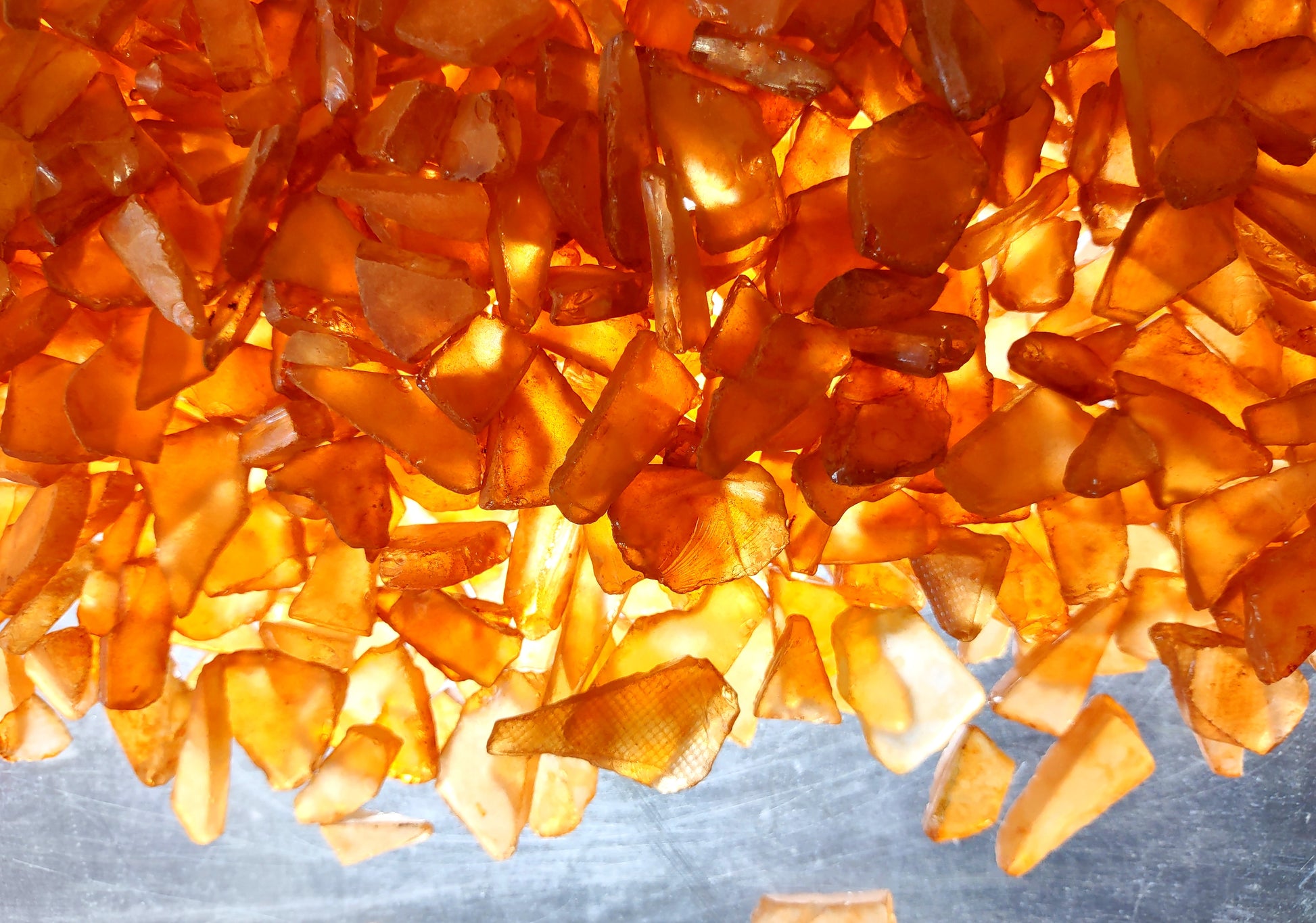 Beach Sea Glass Rough Light Brown Medium Tumbled (approx. 10 pounds 0.5-1+ inches) Man made tumbled rough sea glass fragments! Brown orange small pieced sea glass. Copyright 2024 SeaShellMart.com
