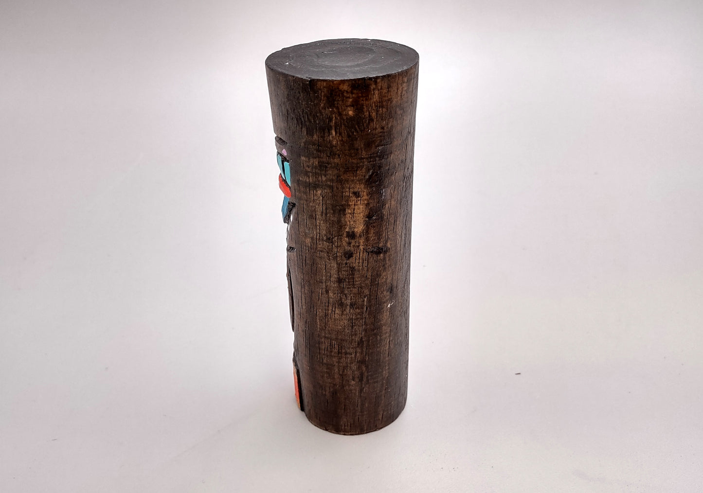 Tropical Tiki Face Totem Painted Lines Dots (1 pole approx. 6 inches tall) Painted Tiki Face Totem Pole for colorful island home decor!