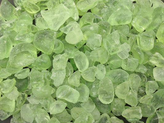 Sea Glass Light Green Crushed Pebbles Tumbled (approx. 1 kilogram 0.25-1+ inches) Man made clear green beach glass tumbled rough fragments!