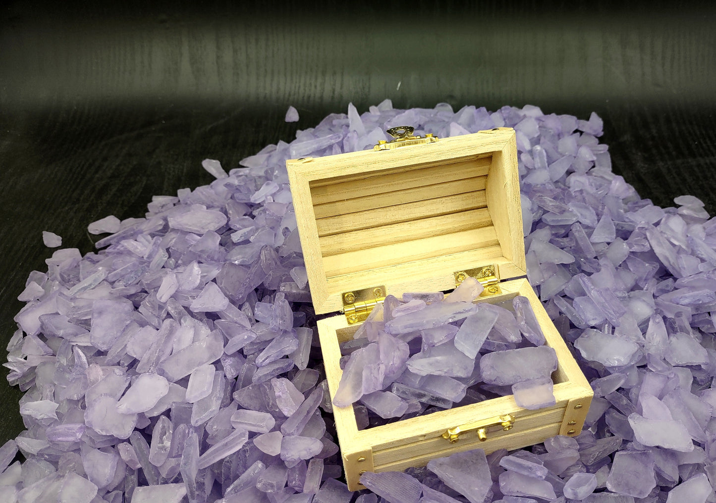Beach Sea Glass Rough Lavender Medium (approx. 10 pounds 0.5-1+ inches) Man made tumbled rough sea glass fragments. Copyright 2024 Seashellsupply.com