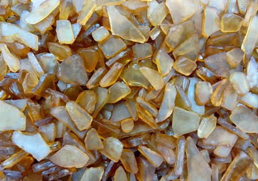 Beach Sea Glass Rough Light Brown Medium Tumbled (approx. 1 kilogram 0.5-1+ inches) Man made tumbled sea glass fragments!