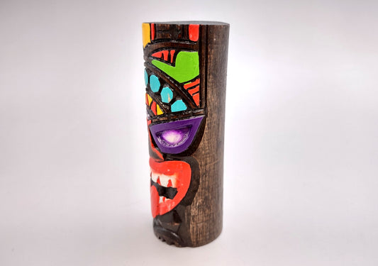 Tropical Tiki Face Totem Painted Tongue (1 pole approx. 6 inches tall) Painted Tiki Face Totem Pole for colorful island home decor!