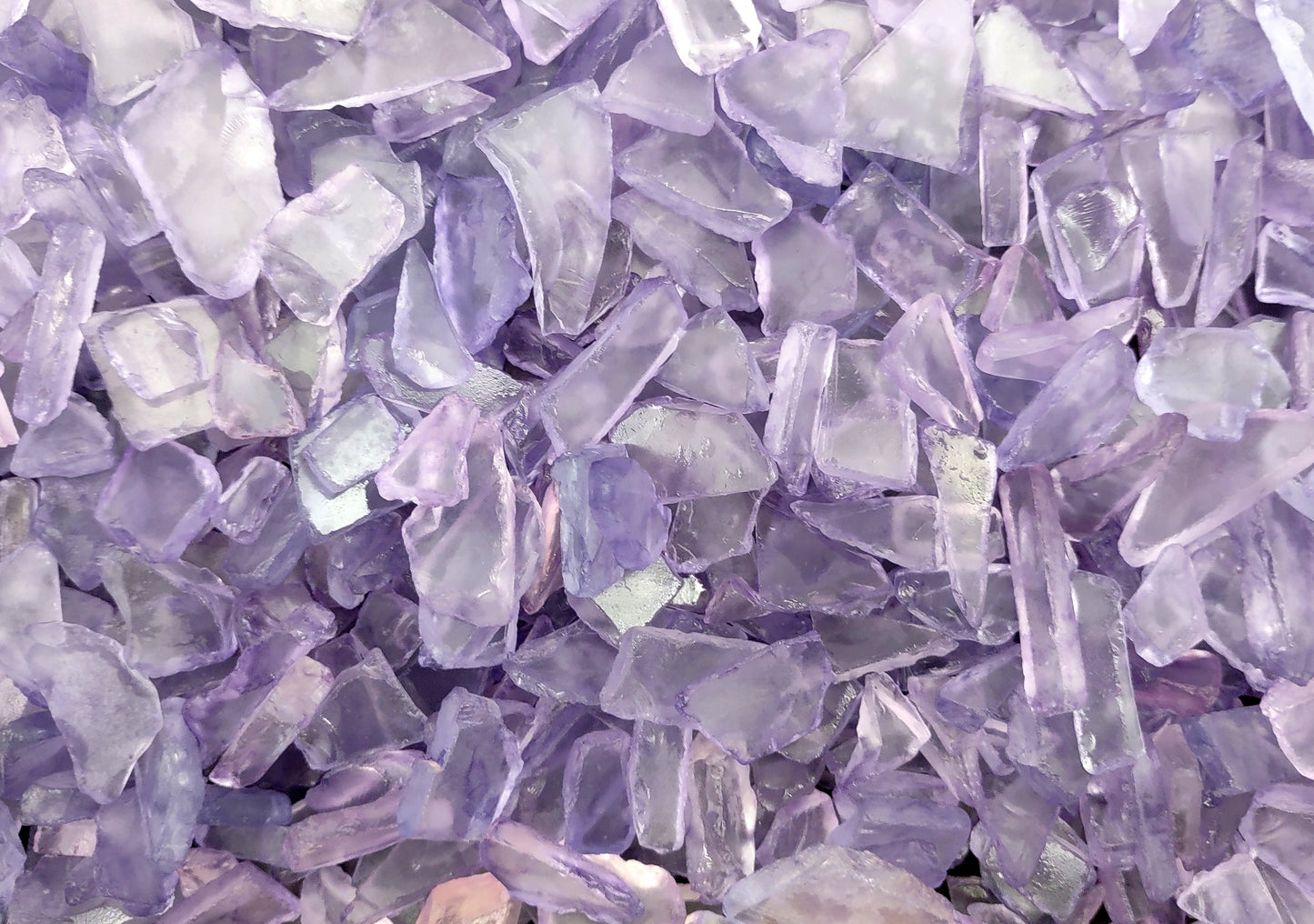 Beach Sea Glass Rough Light Lavender Medium Tumbled (approx. 1 kilogram 0.5-1+ inches) Man made sea glass fragments!
