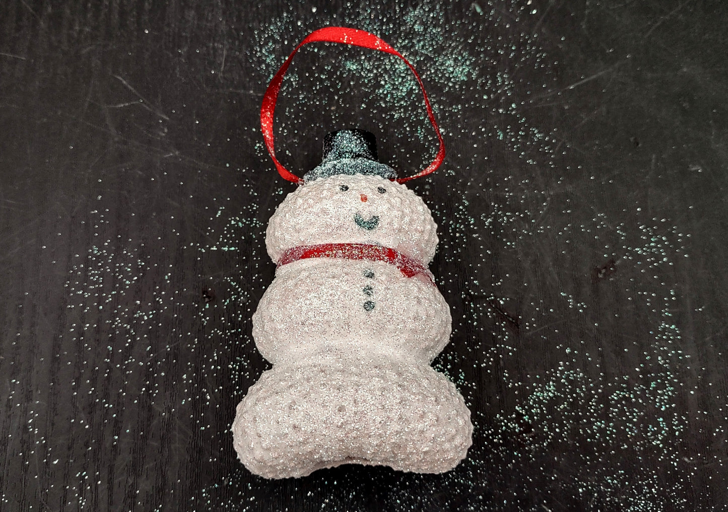 Sea Urchin Snowman Ornament (1 urchin snowman approx. 3+ inches) Beautiful ornament for any gifting or adding to the holidays!