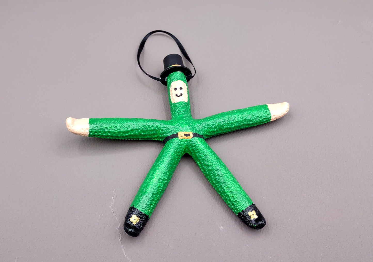 Starfish Leprechaun Ornament Green Linckia Starfish (1 seastar approx. 4-5+ inches) Irish Saint Patrick's Day or Xmas starfish decoration!